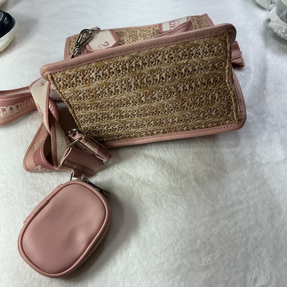 Steve Madden Pink and Tan Tote Bag - Picture 3 of 5